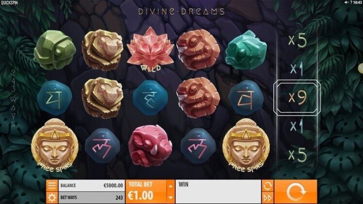 Оформление игрового автомата Divine Dreams