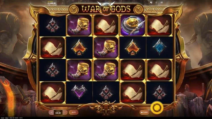 Внешний вид игрового автомата War of Gods