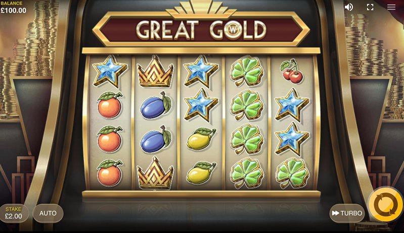 Дизайн слота Great Gold