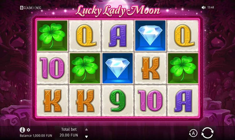 Дизайн слота Lucky Lady Moon