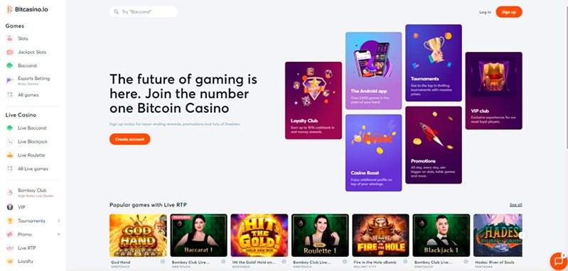 Сайт казино Bitcasino