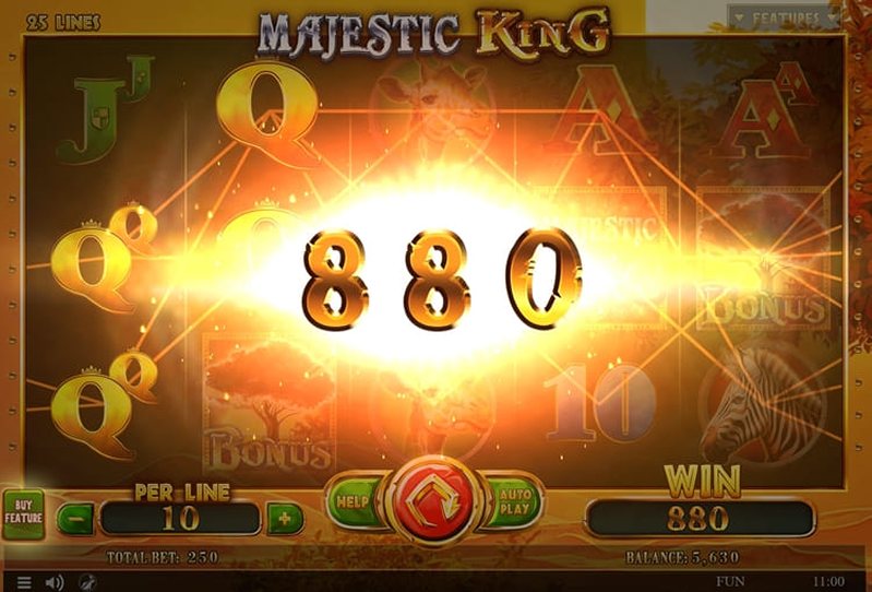 Выигрыш слота Majestic King